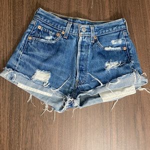 Levi’s Petros Vintage Custom Redesigned Jean Shorts Distressed 26